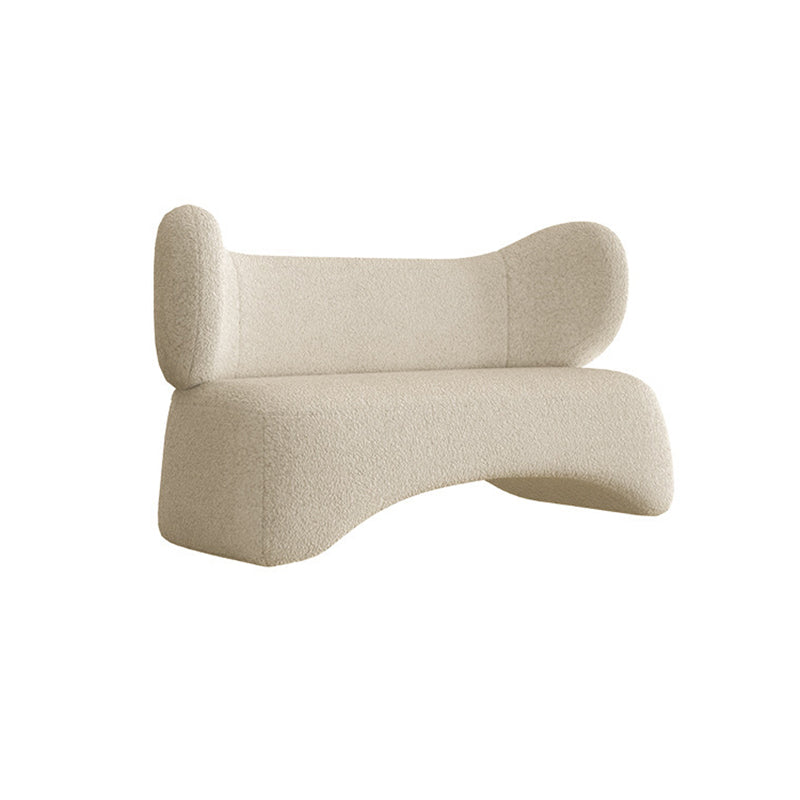 Contemporary Fabric Standard Settee Tight Back Tuxedo Arm Sofa