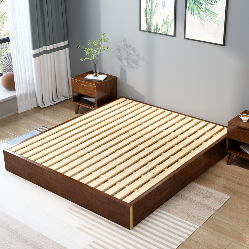 Contemporary Solid Color Wooden Bed Frame 6.29" H Platform Bed