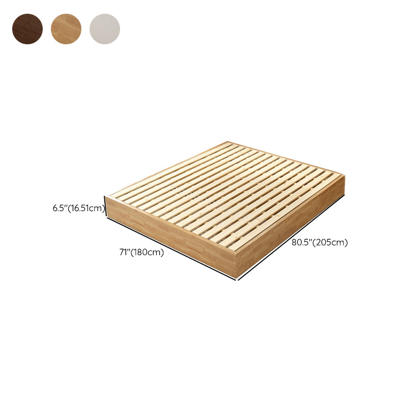 Contemporary Solid Color Wooden Bed Frame 6.29" H Platform Bed