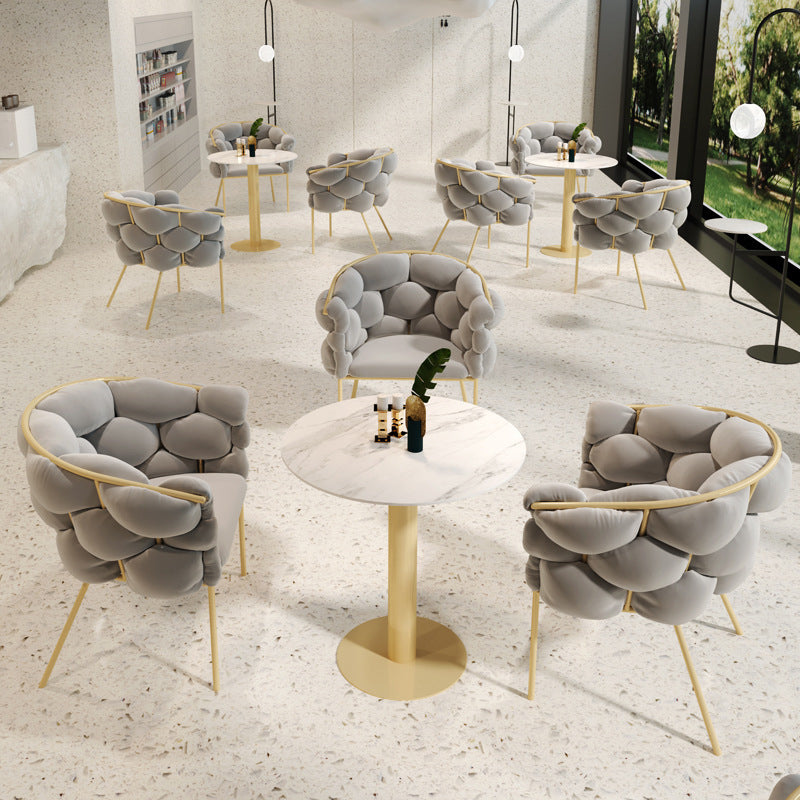 Contemporary Fabric Tuxedo Arm Settee Tight Back Standard Sofa