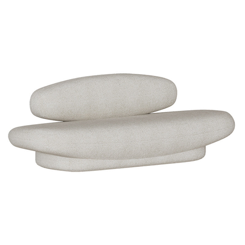 Contemporary Armless Standard Settee Tight Back Fabric Sofa for Living Room