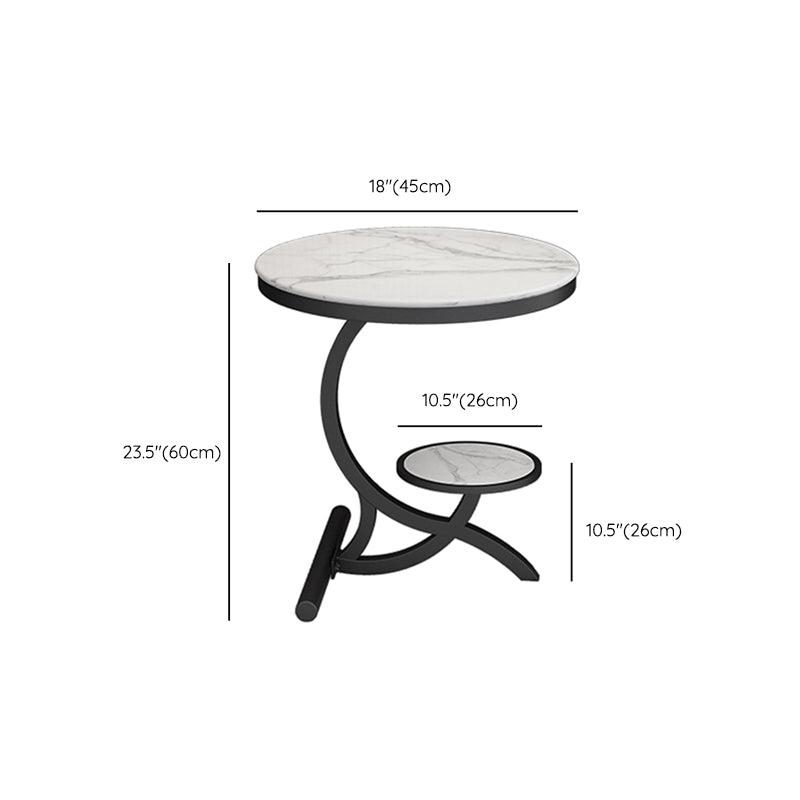 Modern Abstract Corner Table Round Side End Table for Living Room