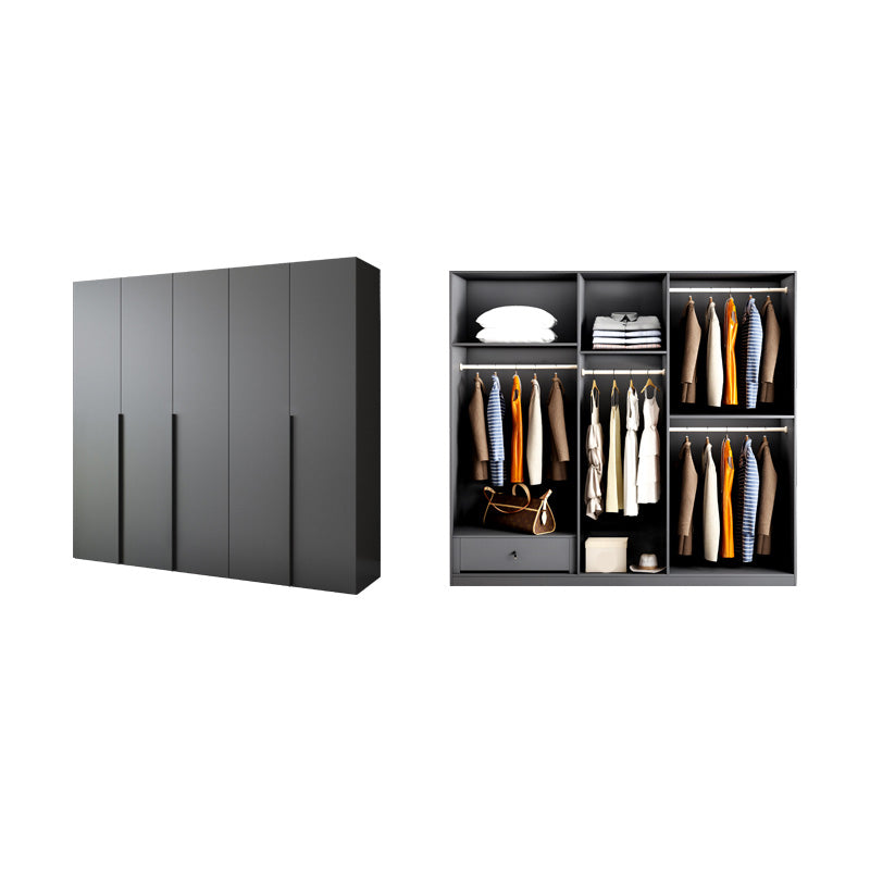 Modern Wooden Wardrobe Cabinet Bedroom Soft Close Doors Armoire