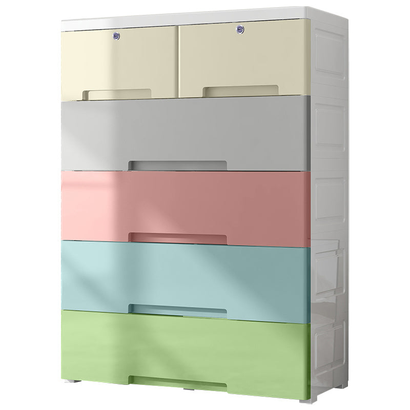 Non-Hanging Armoire with Drawer Plastic Storage Cabinet with Legs