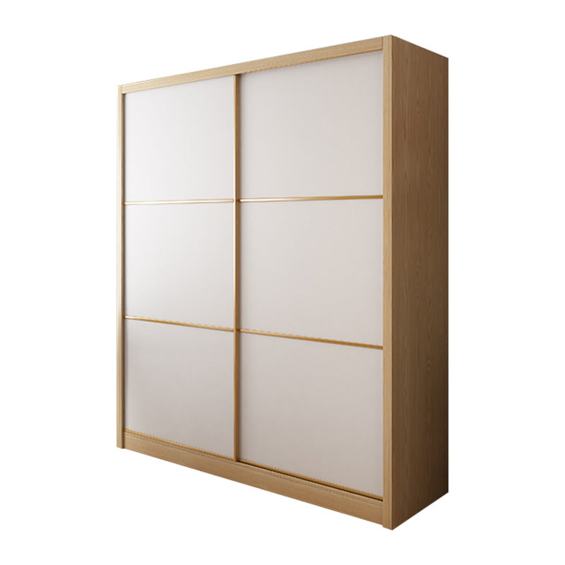 Natural Finish Colour Wardrobe Contemporary Wooden Wardrobe Closet with Drawer