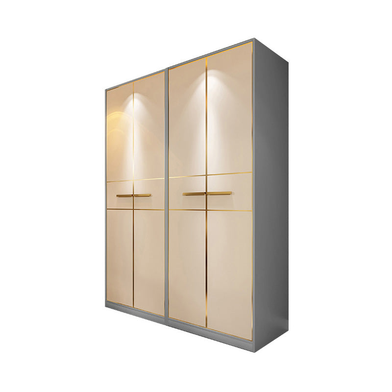 Modern Wooden Wardrobe Cloth Rod Included Wardrobe Closet with Soft Close Door