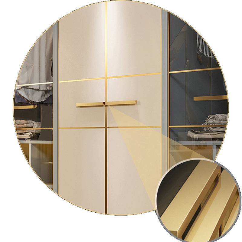 Modern Wooden Wardrobe Cloth Rod Included Wardrobe Closet with Soft Close Door