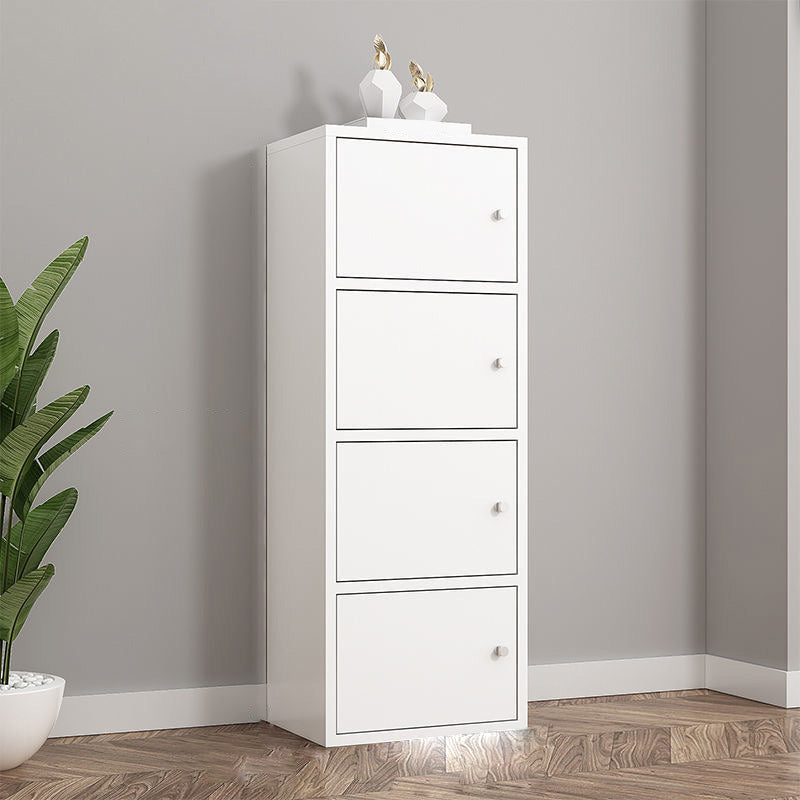 Matte Finish Non-Hanging Armoire Modern Faux Wood Storage Cabinet with Hinged Doors