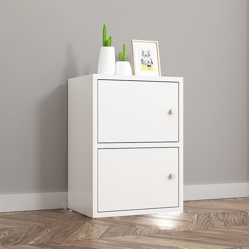 Matte Finish Non-Hanging Armoire Modern Faux Wood Storage Cabinet with Hinged Doors