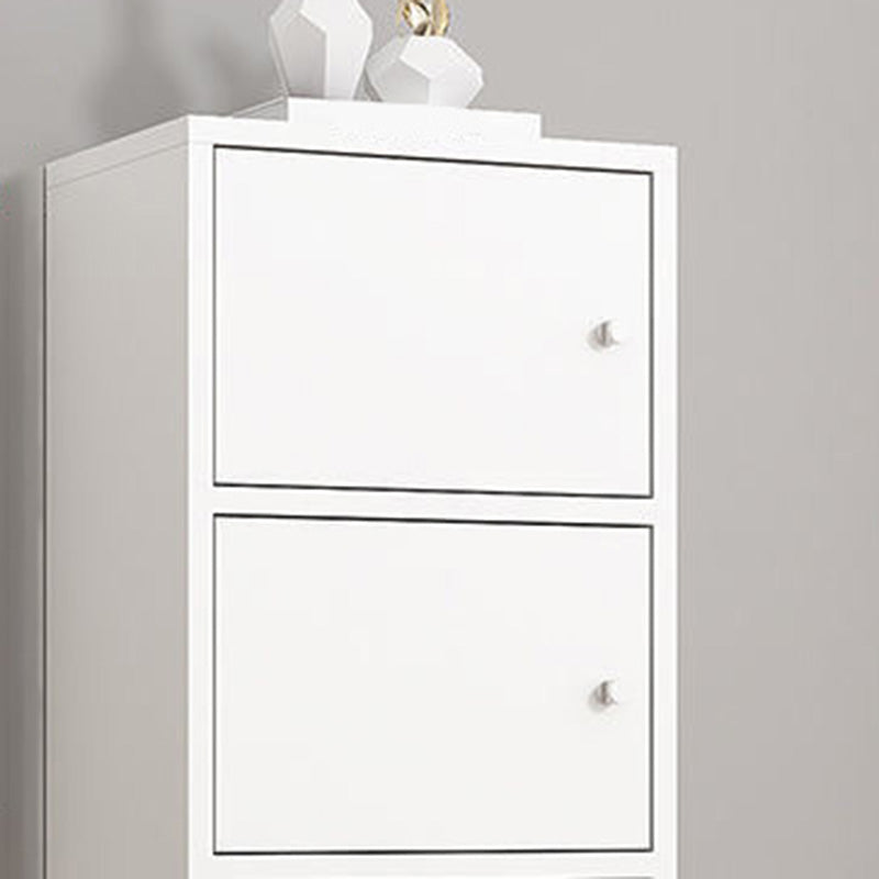 Matte Finish Non-Hanging Armoire Modern Faux Wood Storage Cabinet with Hinged Doors