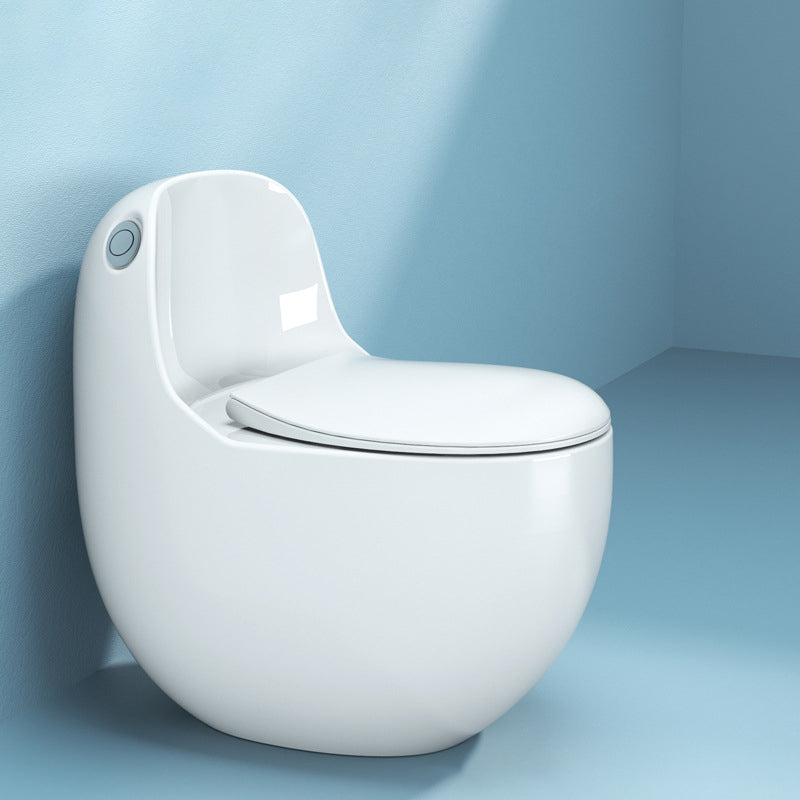 Modern White Siphon Jet Toilet Bowl Floor Mount Flush Toilet with Toilet Seat