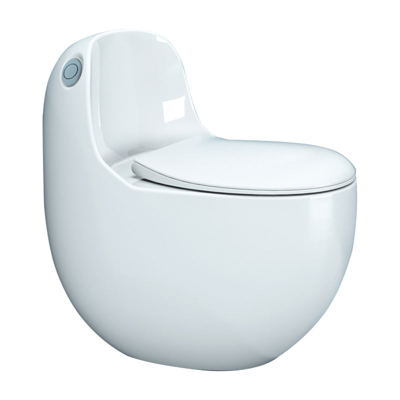 Modern White Siphon Jet Toilet Bowl Floor Mount Flush Toilet with Toilet Seat