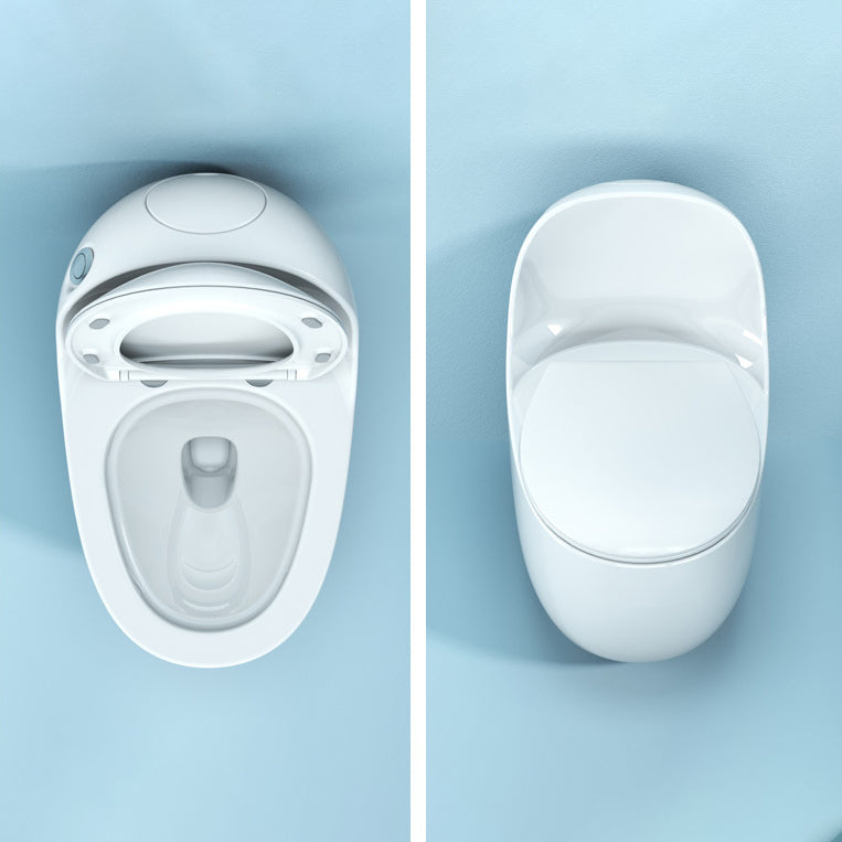 Modern White Siphon Jet Toilet Bowl Floor Mount Flush Toilet with Toilet Seat