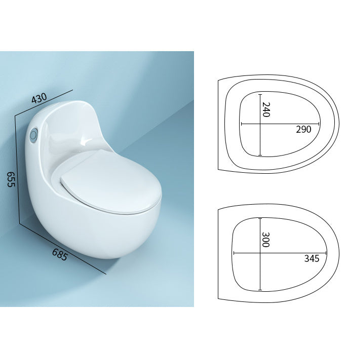 Modern White Siphon Jet Toilet Bowl Floor Mount Flush Toilet with Toilet Seat