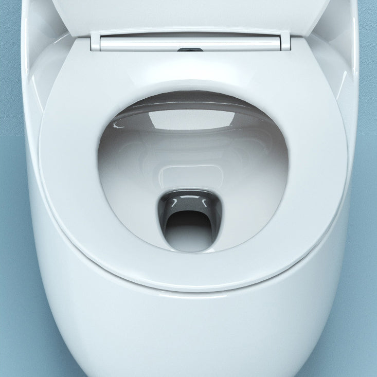 Modern White Siphon Jet Toilet Bowl Floor Mount Flush Toilet with Toilet Seat