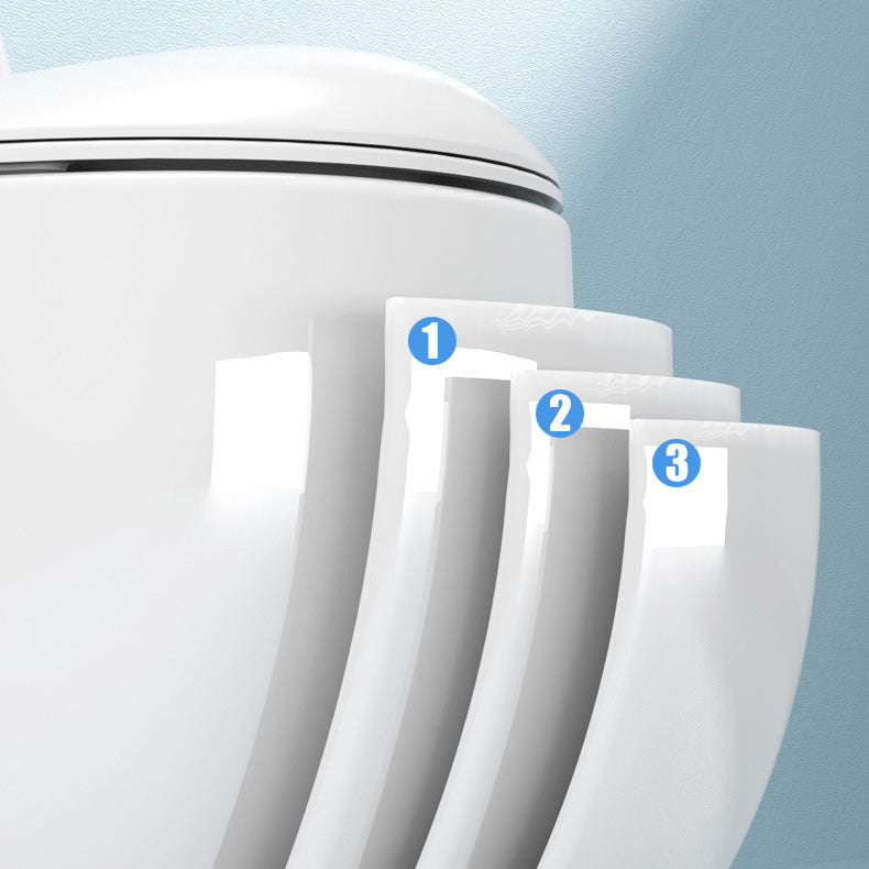 Modern White Siphon Jet Toilet Bowl Floor Mount Flush Toilet with Toilet Seat