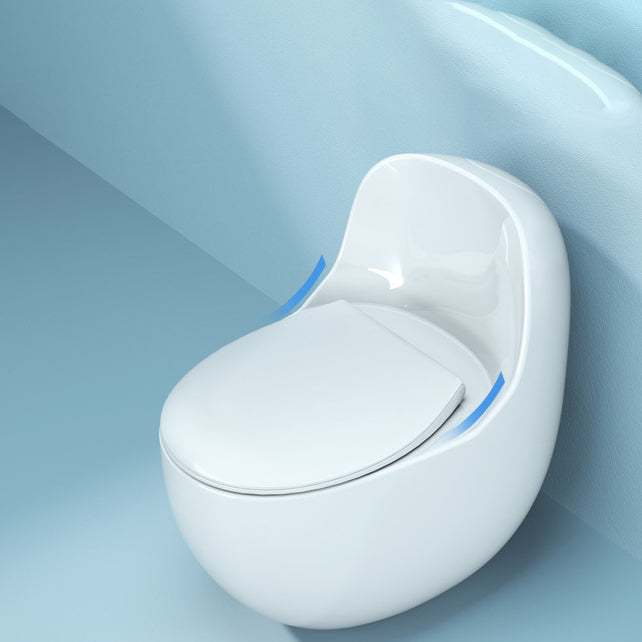 Modern White Siphon Jet Toilet Bowl Floor Mount Flush Toilet with Toilet Seat