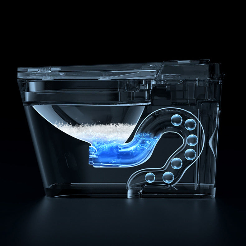 Modern Siphon Jet Toilet Bowl Floor Mount Skirted Toilet with Toilet Seat