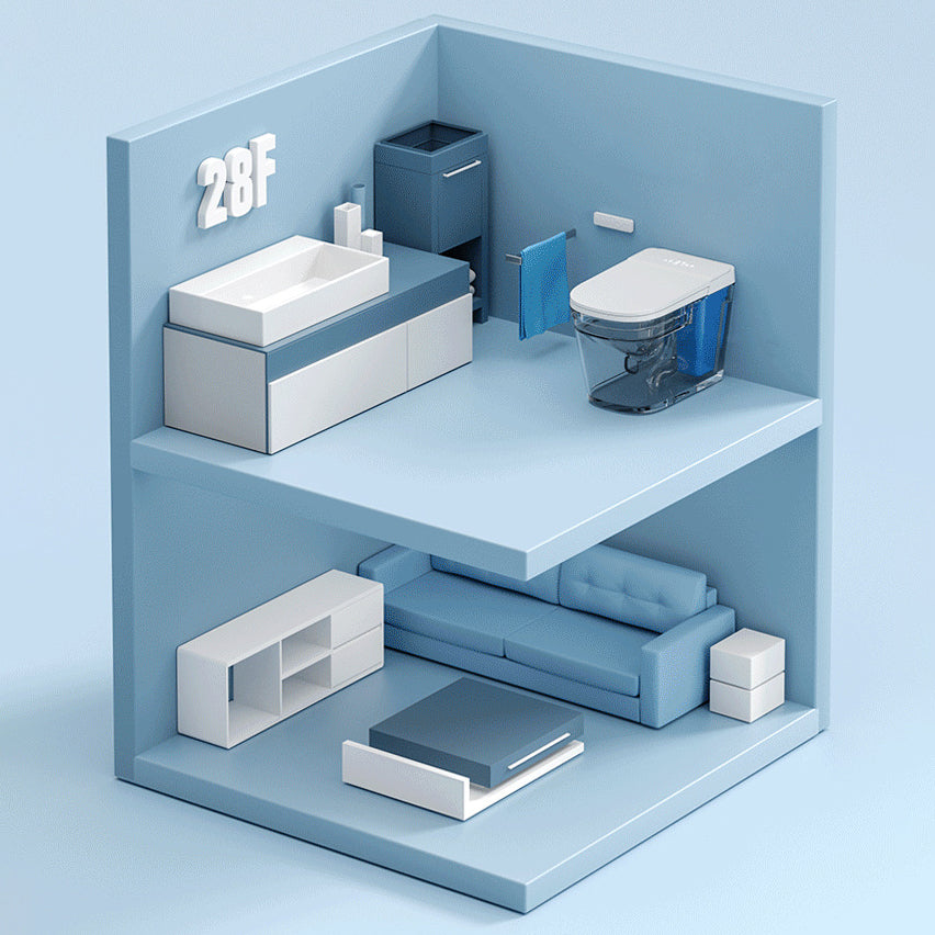 Modern Siphon Jet Toilet Bowl Floor Mount Skirted Toilet with Toilet Seat