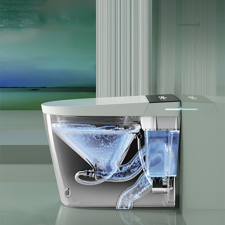Modern Flush Toilet Heated Seat One-Piece Toilet with Slow Close Seat