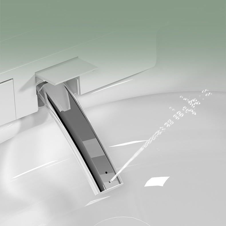 Modern Flush Toilet Heated Seat One-Piece Toilet with Slow Close Seat