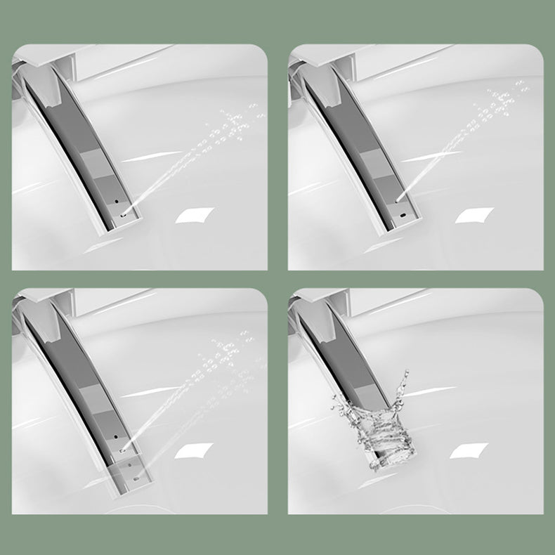 Modern Flush Toilet Heated Seat One-Piece Toilet with Slow Close Seat