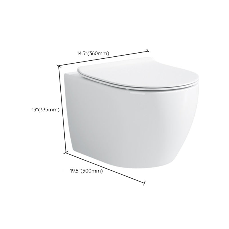 Modern White Flush Toilet Wall Hung One-Piece Toilet with Slow Close Seat