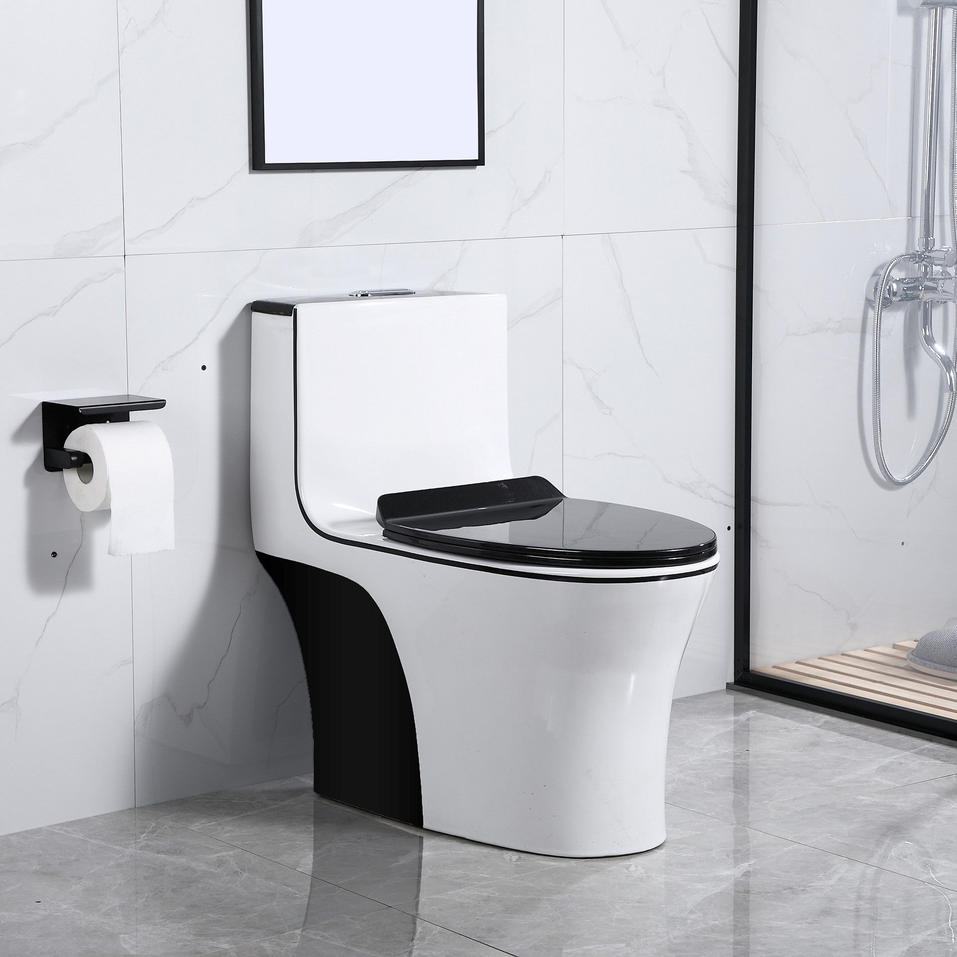 Modern Floor Mounted Toilet Bowl One-Piece Toilet for Washroom
