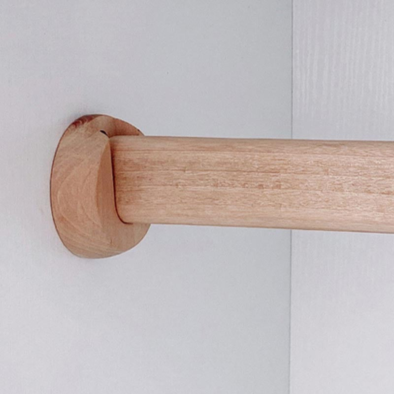 White Wood Wardrobe Cabinet With Drawers and Clothes Hanging Rod Storage Armoire