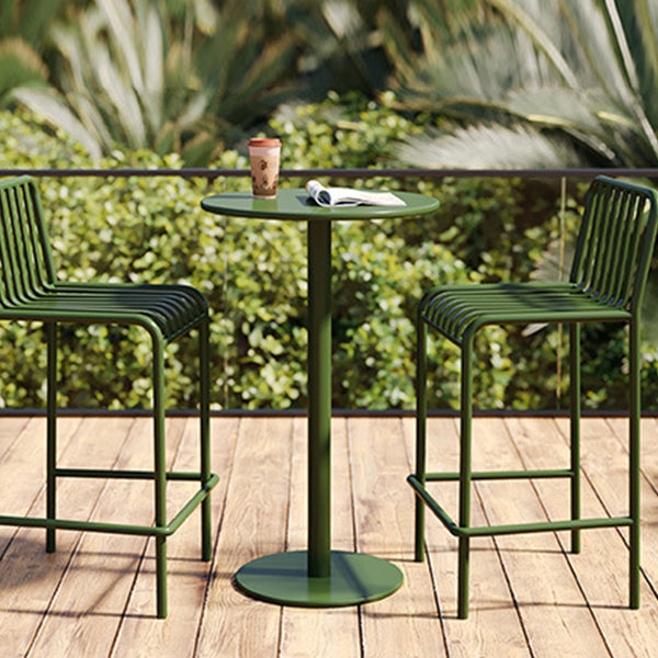 1/3/4 Pieces Industrial Round Bar Table Set Pub Table with Metal Pedestal