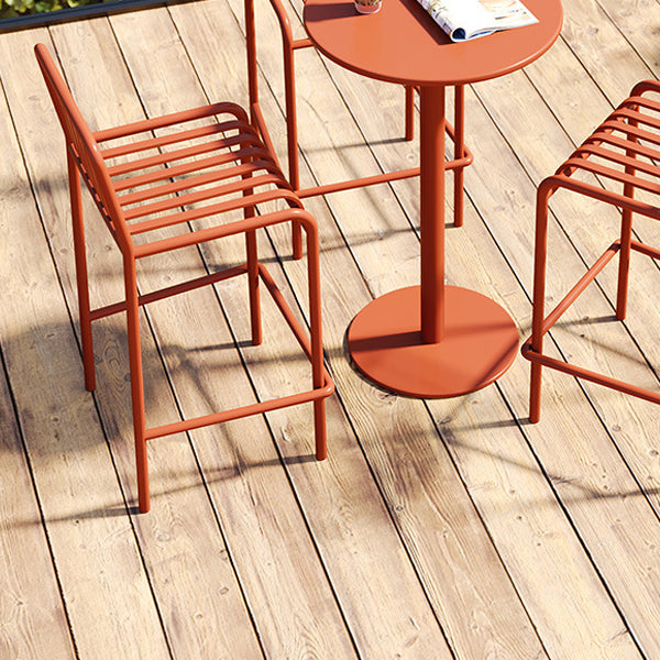 1/3/4 Pieces Industrial Round Bar Table Set Pub Table with Metal Pedestal