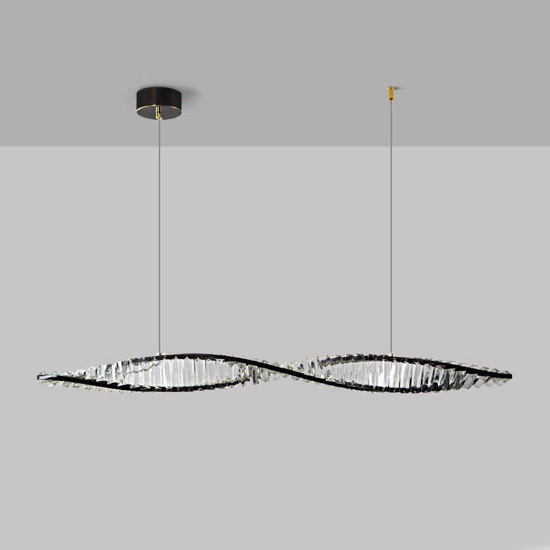 Single Modernism Golden/Black Ceiling Light LED Kitchen Island Lighting
