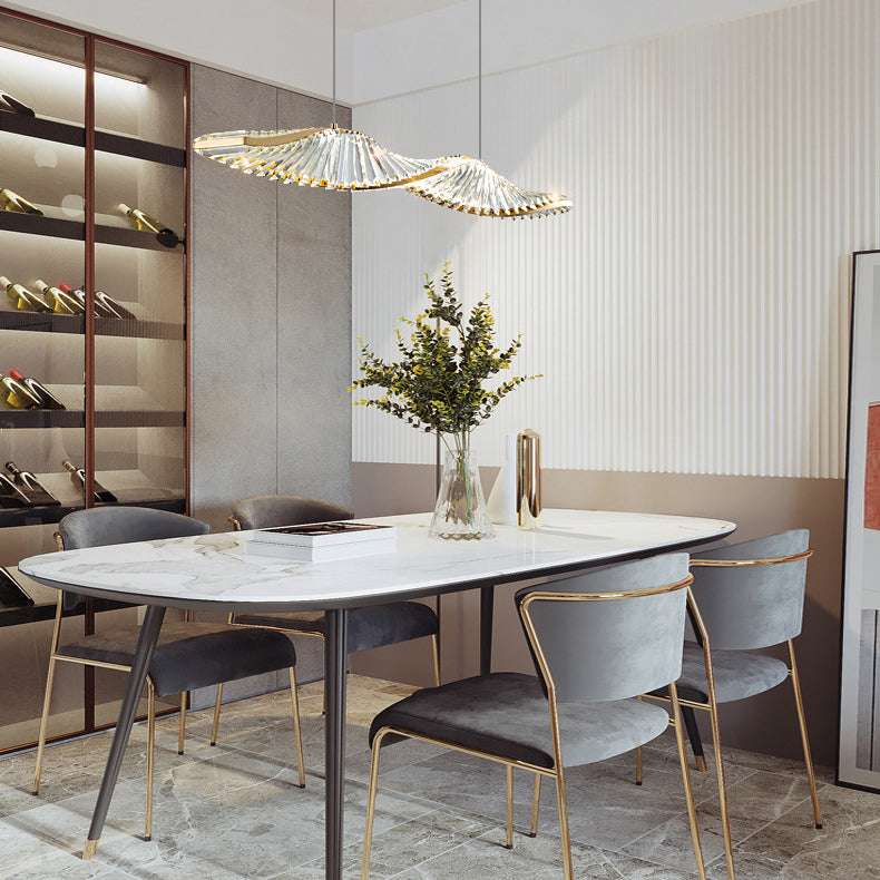 Single Modernism Golden/Black Ceiling Light LED Kitchen Island Lighting
