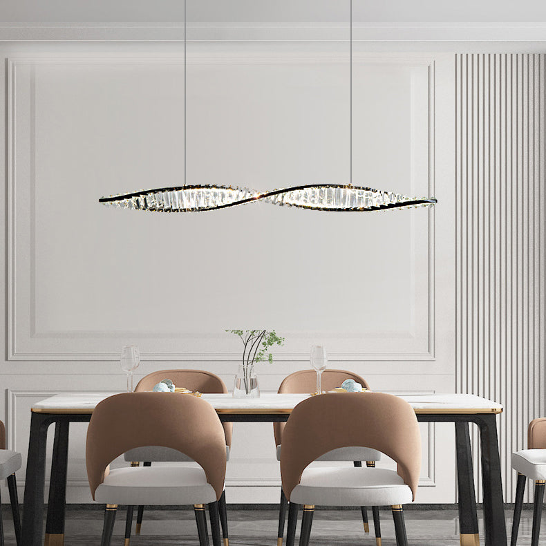 Single Modernism Golden/Black Ceiling Light LED Kitchen Island Lighting