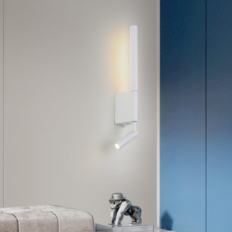 Modernism 2-Light White Wall Mounted Sconce Metallic LED Wall Light