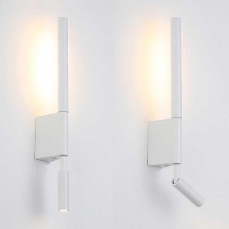 Modernism 2-Light White Wall Mounted Sconce Metallic LED Wall Light