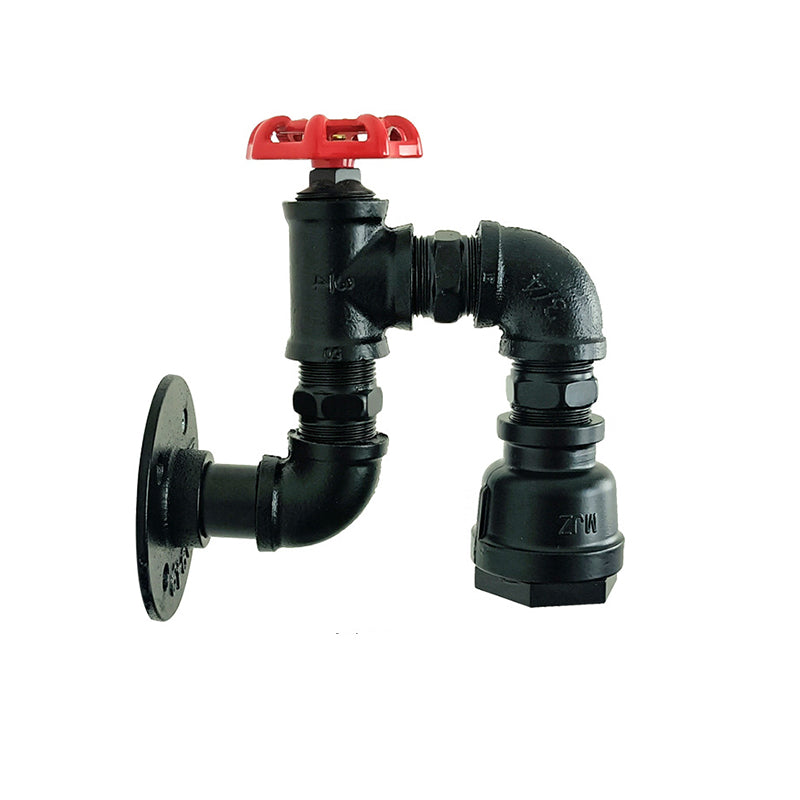 Industrial Wall Sconce Pipe Shape Wall Light with Metal Shade for Living Room