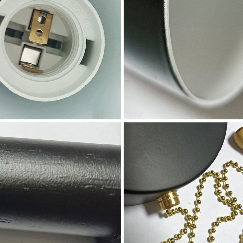 Industrial Wood Wall Sconce Cone Shape Wall Light with Metal Shade for Living Room