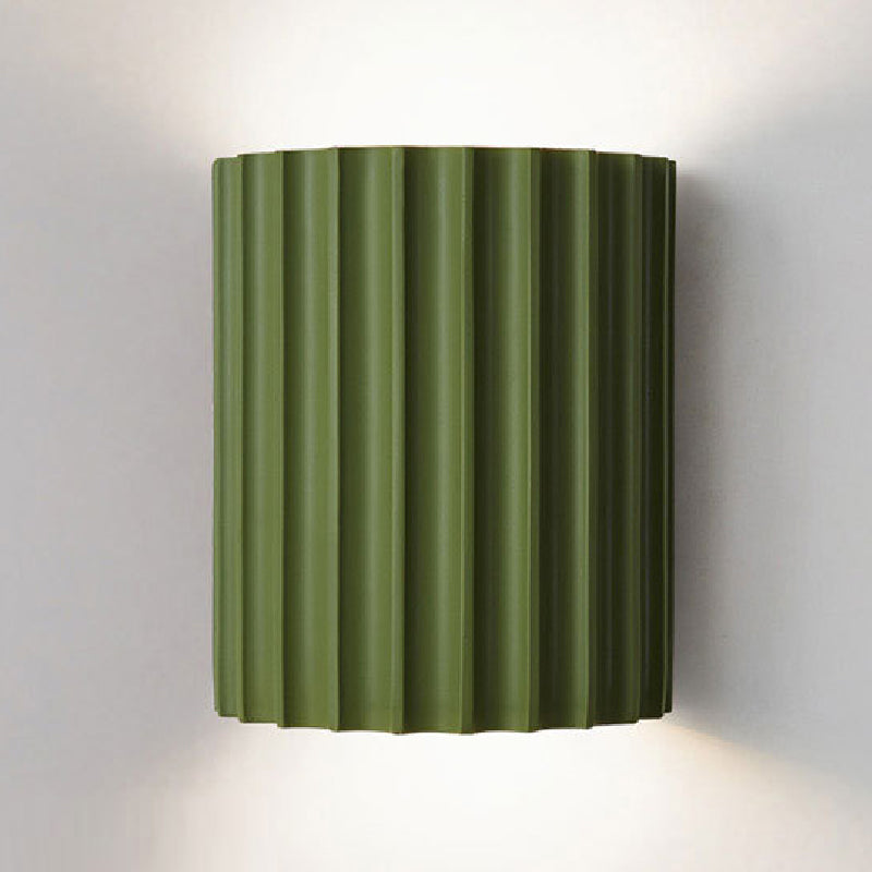 Modern Style Half Cylinder Wall Light Resin 2 Light Sconces for Bedroom