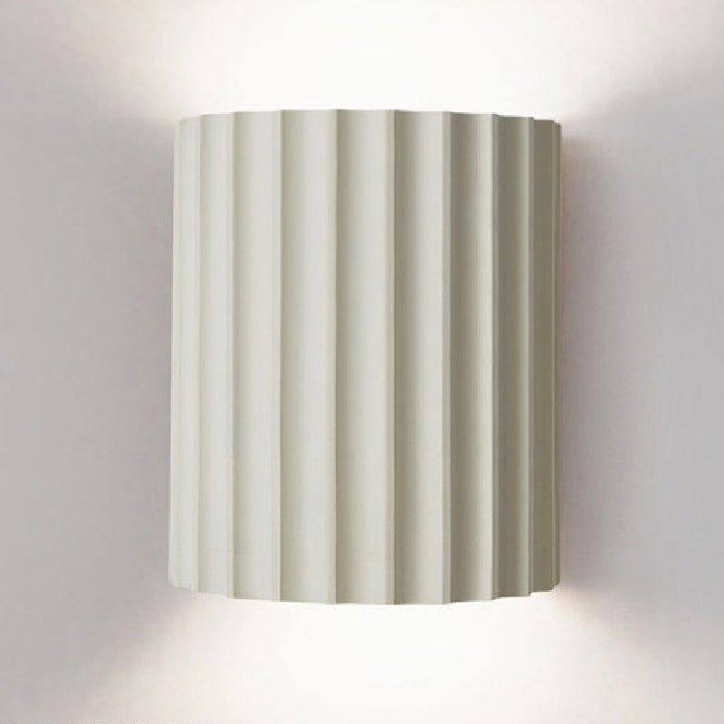 Modern Style Half Cylinder Wall Light Resin 2 Light Sconces for Bedroom