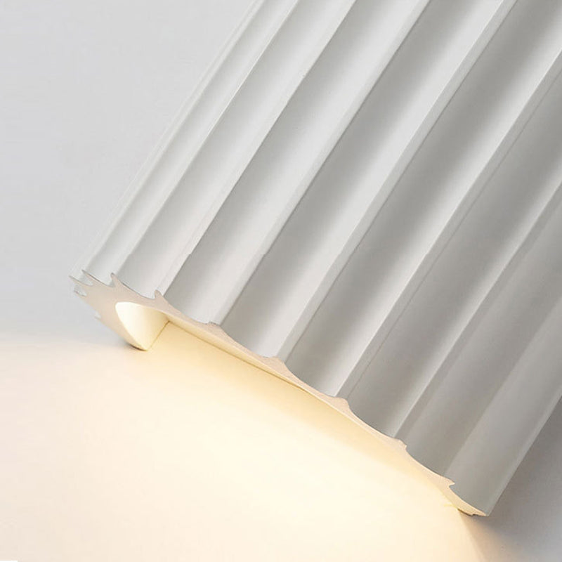 Modern Style Half Cylinder Wall Light Resin 2 Light Sconces for Bedroom