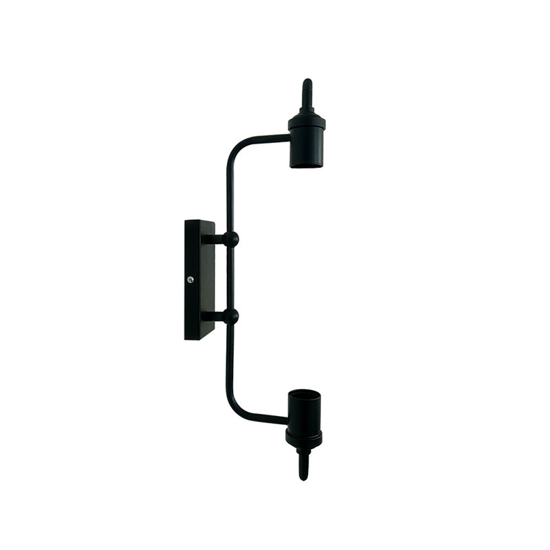 Black Wall Sconce Linear Shape Wall Light with Metal Shade for Bedroom