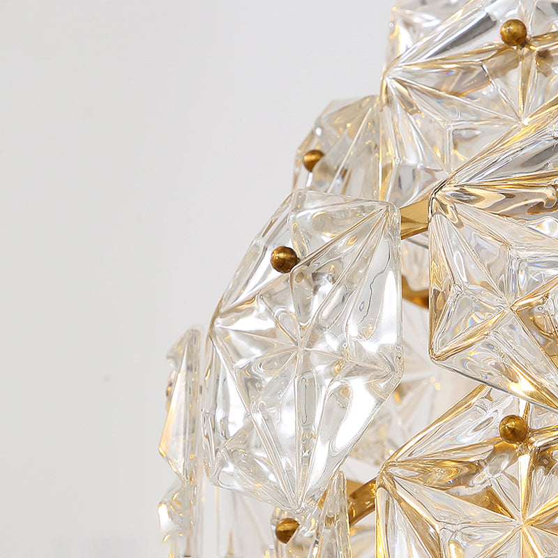 Modern Style Diamond Wall Light Crystal 4 Light Sconces for Bedroom