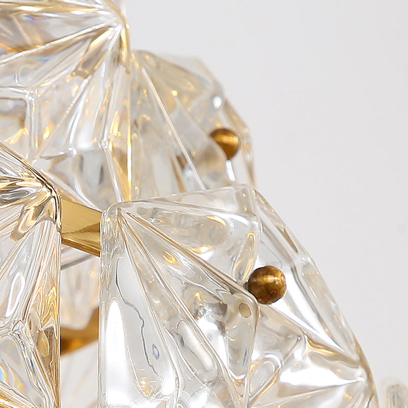 Modern Style Diamond Wall Light Crystal 4 Light Sconces for Bedroom