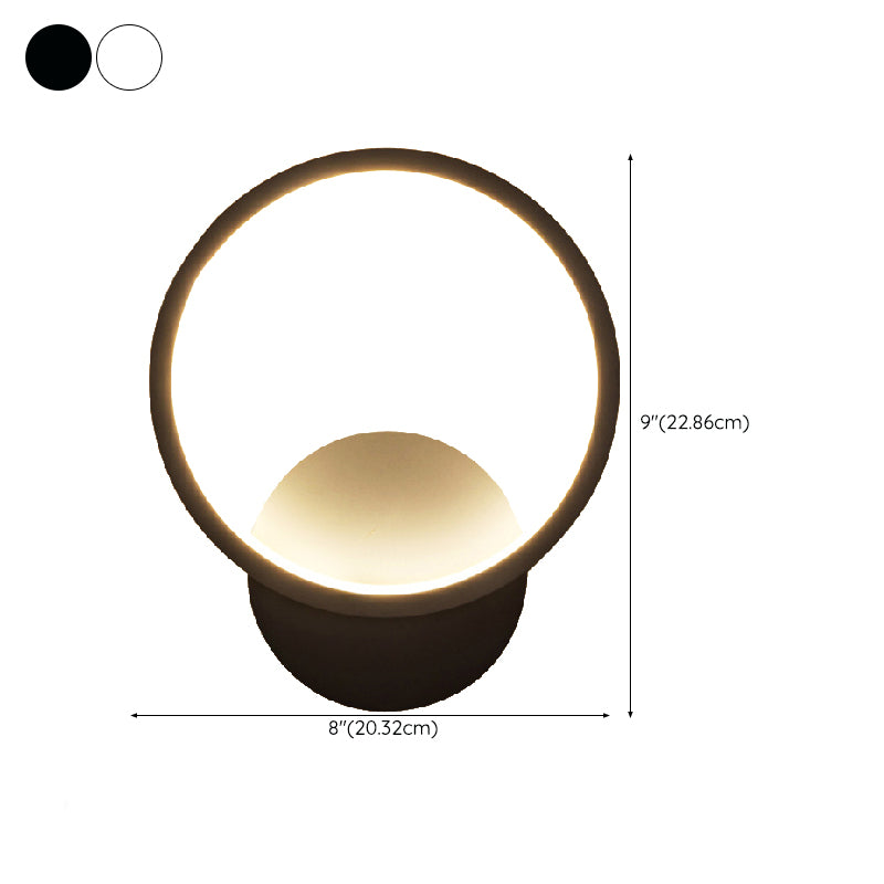 Metal Modern Wall Sconce Geometric Shape Wall Light with Acrylic Shade for Bedroom