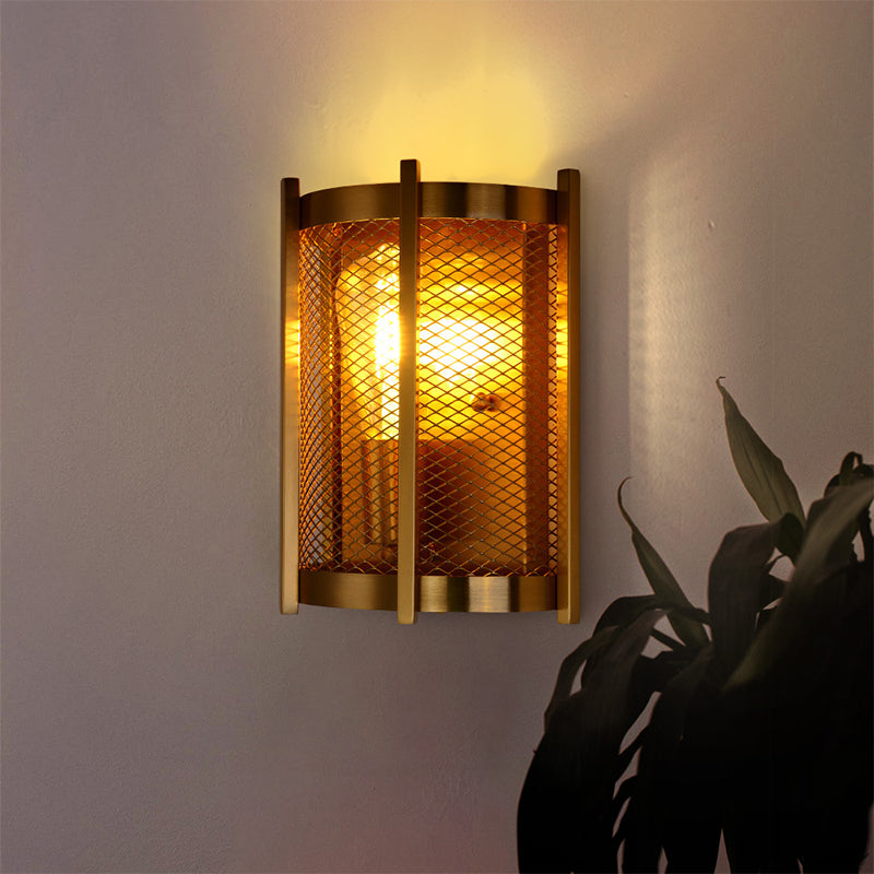 Cutout Shape Wall Lamp Industrial Style Metal 1 Light Sconce in Gold