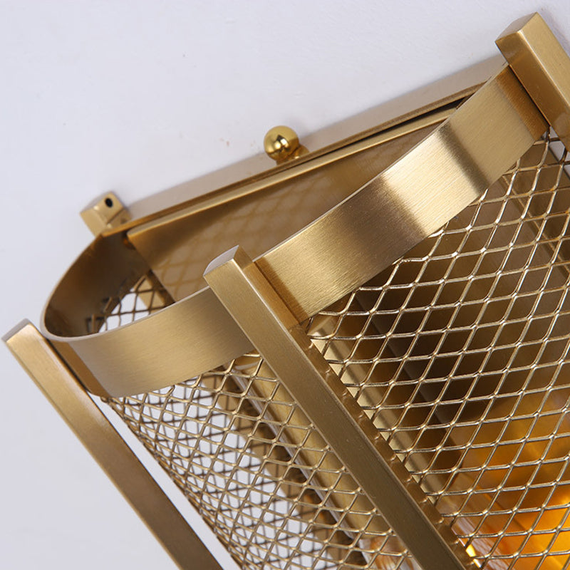 Cutout Shape Wall Lamp Industrial Style Metal 1 Light Sconce in Gold