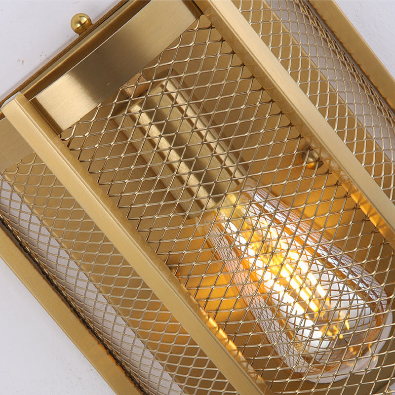 Cutout Shape Wall Lamp Industrial Style Metal 1 Light Sconce in Gold