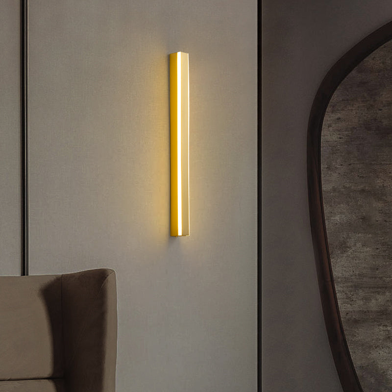Modern Metal Wall Sconce Linear Shape Wall Light with Acrylic Shade for Bedroom