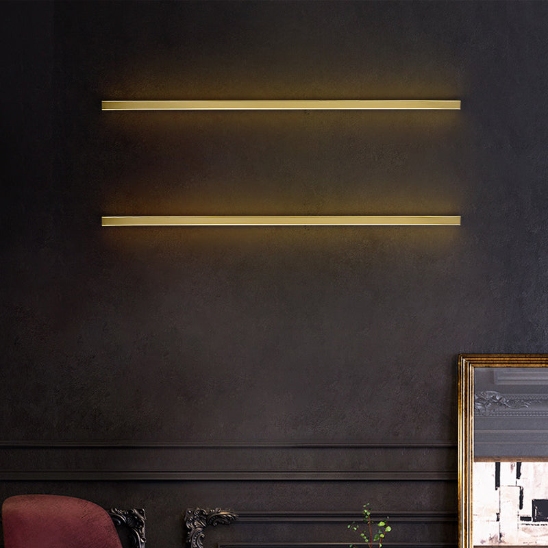 Modern Metal Wall Sconce Linear Shape Wall Light with Acrylic Shade for Bedroom